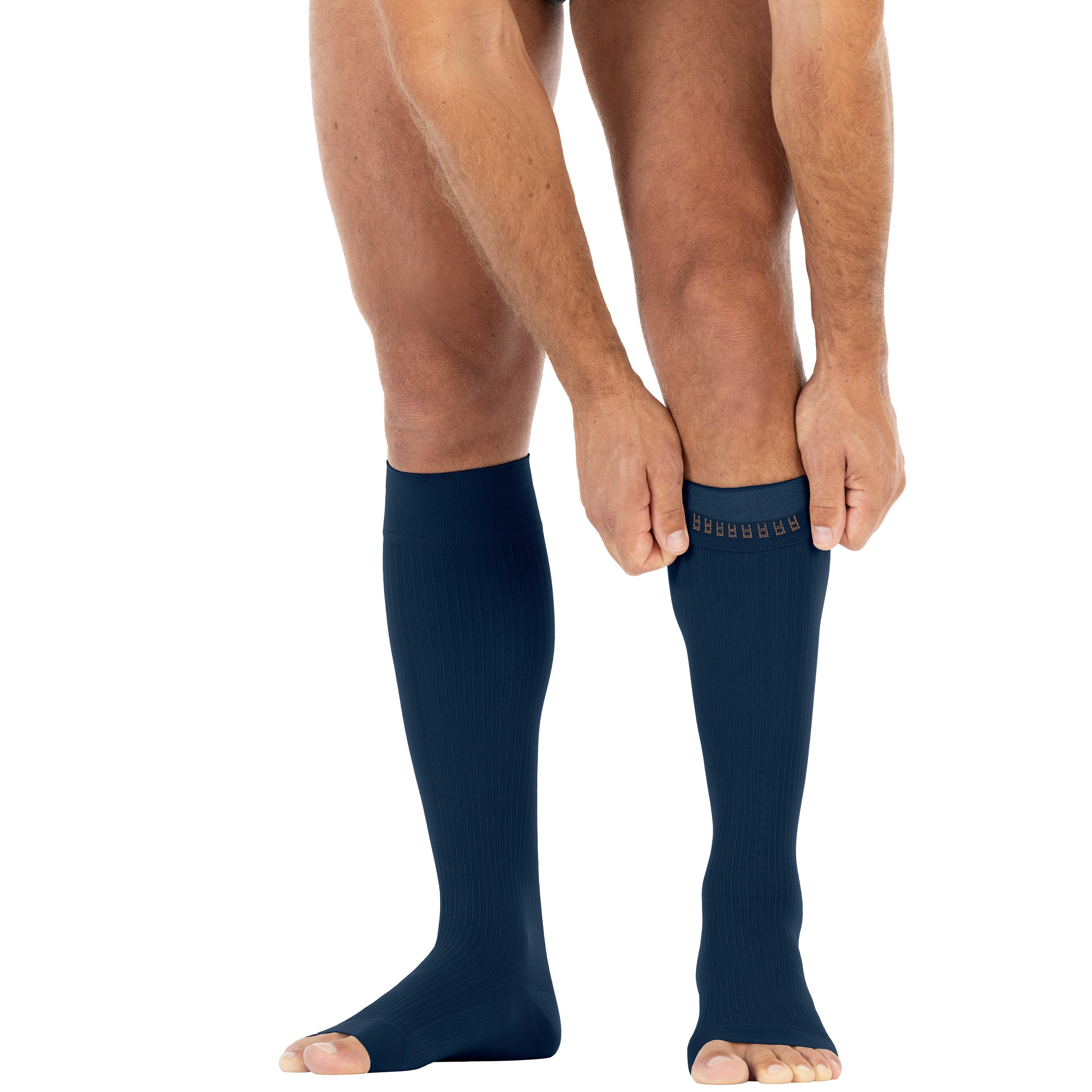 JOBST® forMen Knee High w/ SoftFit Band 20-30 mmHg, Open Toe - Image 4