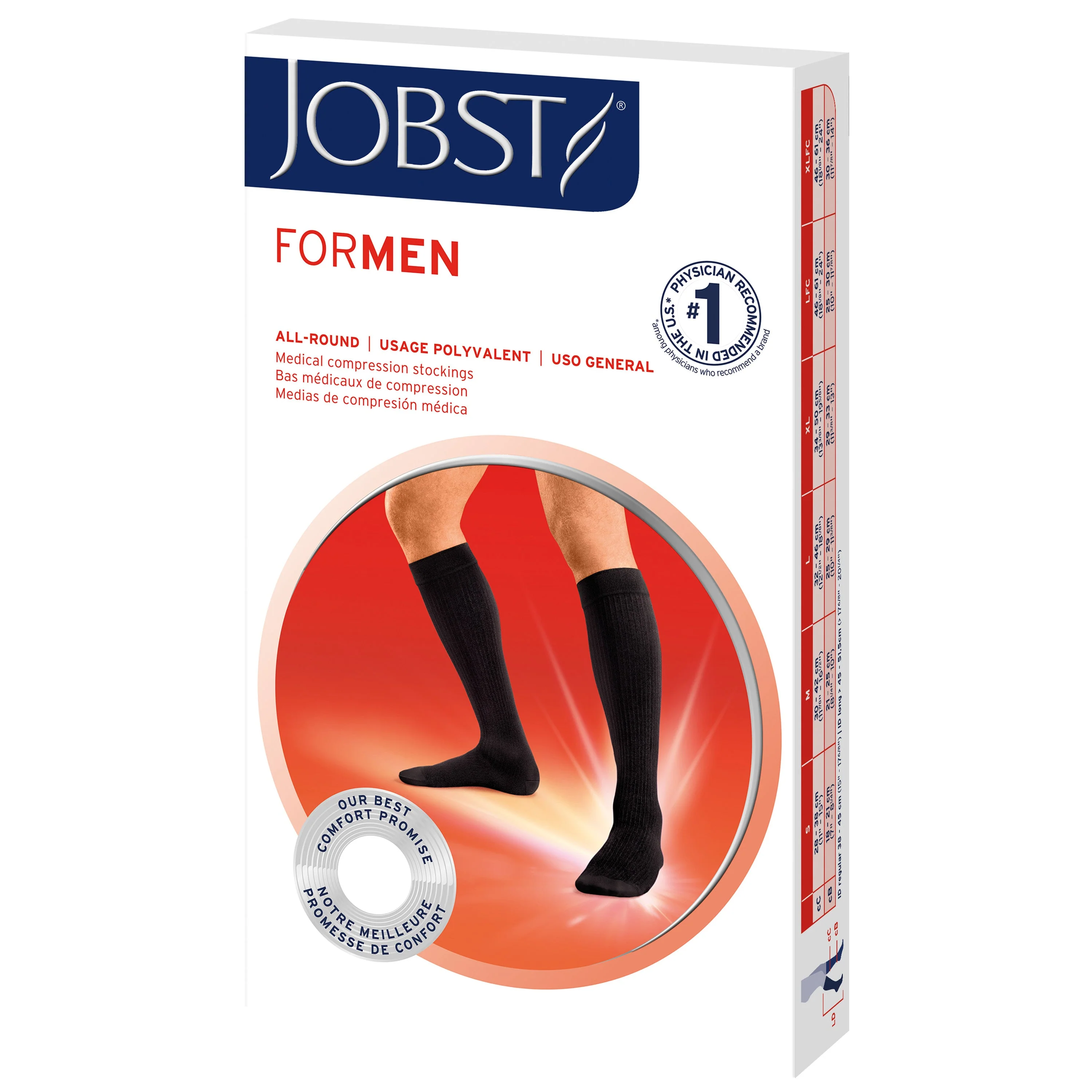 JOBST® forMen Knee High w/ SoftFit Band 20-30 mmHg, Open Toe - Image 5