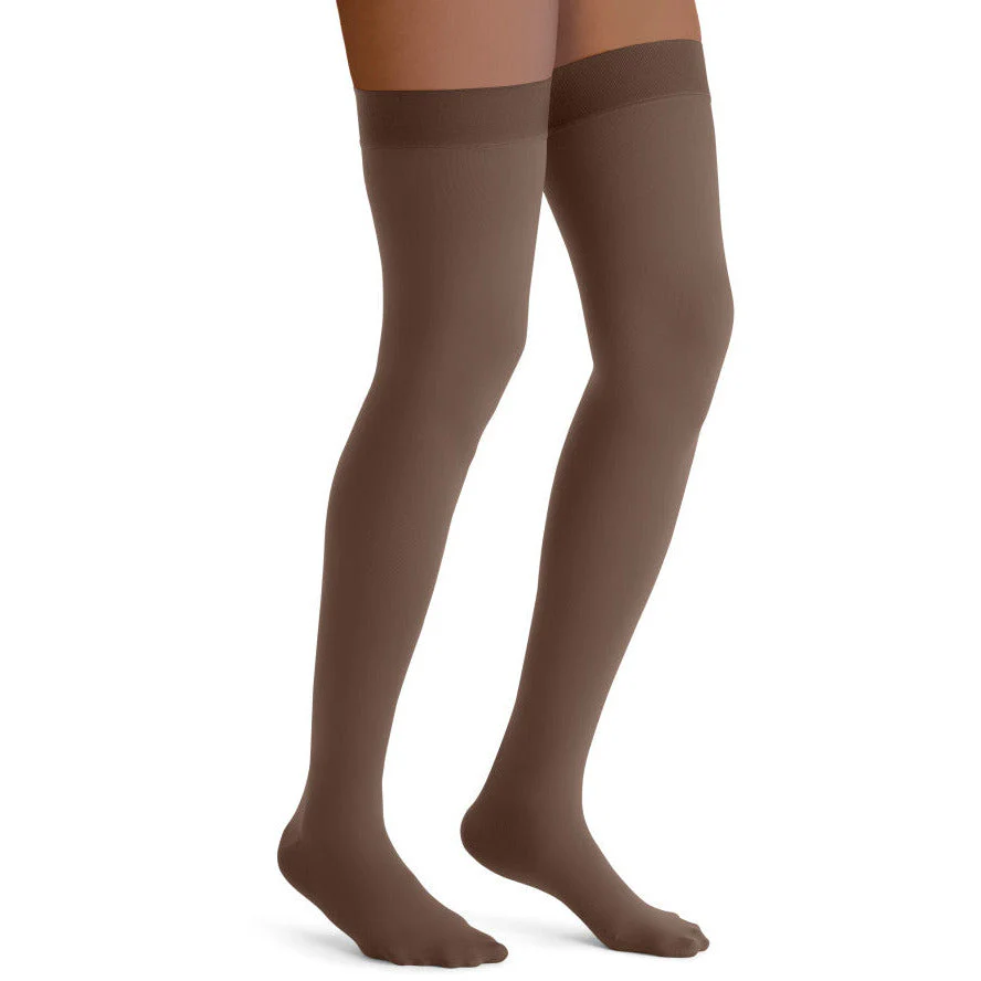 JOBST® Opaque Women's Thigh High 20-30 mmHg w/ Silicone Dot Top Band - Image 5