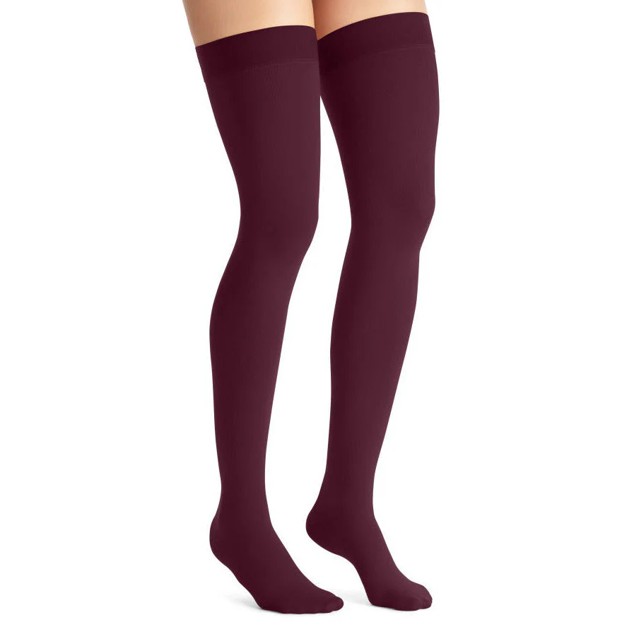 JOBST® Opaque Women's Thigh High 20-30 mmHg w/ Silicone Dot Top Band - Image 6