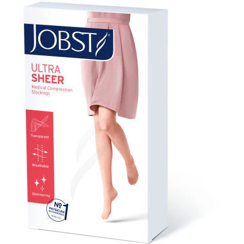 JOBST® UltraSheer Women's Thigh High 20-30 mmHg w/ Lace Silicone Top Band - Image 7